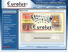 Tablet Screenshot of euroluz.cl